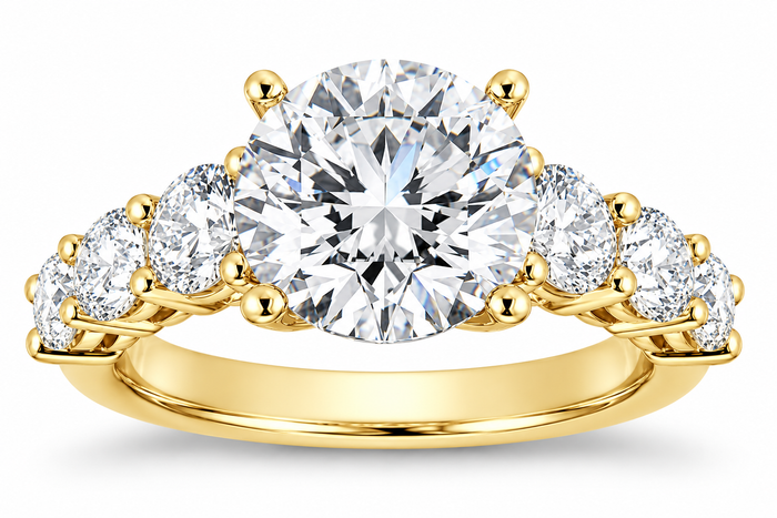 Certified 4Ct Diamond Engagement Ring 14k Gold Lab Grown