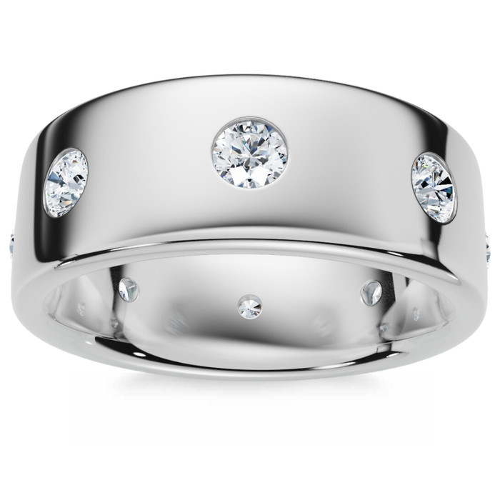 Men's 1.25Ct Diamond Ring Polished Wedding Band 14k Gold Lab Grown Men's 1.25Ct Diamond Ring Polished Wedding Band 14k Gold Lab Grown