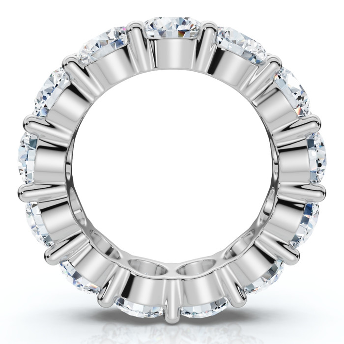 7Ct Diamond Round Cut Eternity Ring 14k Gold Lab Grown Anniversary Band