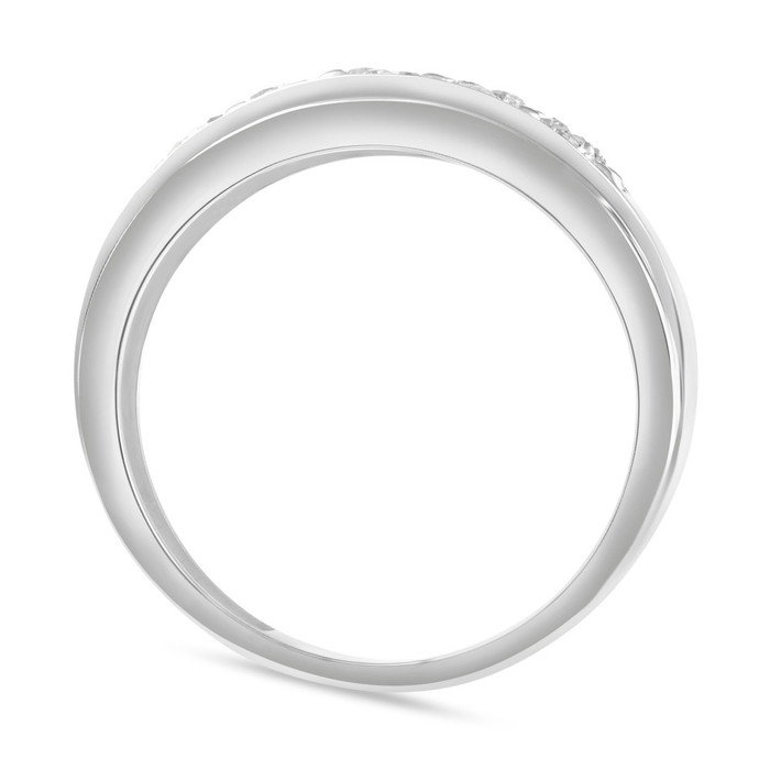 1 1/2Ct Men's Diamond Wedding Anniversary Ring in 10k Gold Lab Grown Five Stone