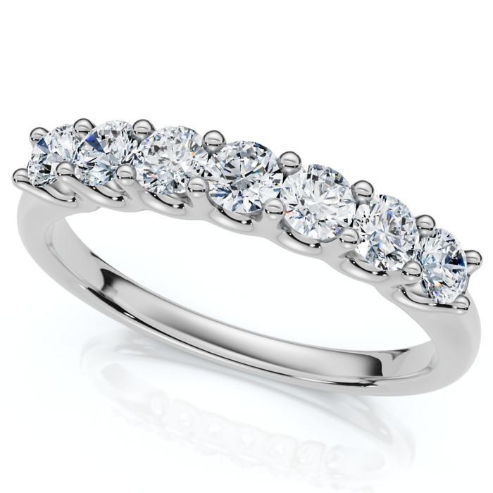 1/2Ct Diamond Wedding Ring Gold U Prong Lab Grown