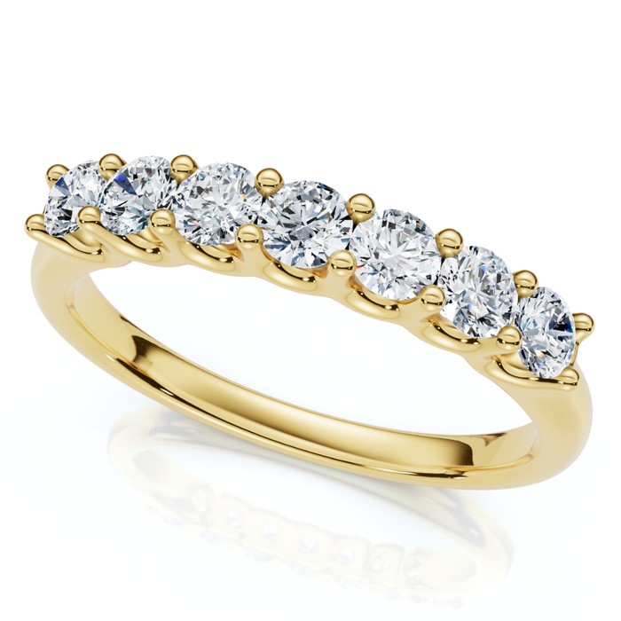 1/2Ct Diamond Wedding Ring Gold U Prong Lab Grown