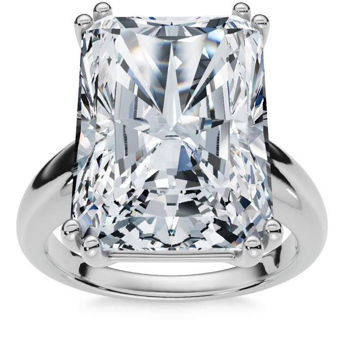 Certified 7Ct Radiant Cut Diamond Engagement Ring 14k Gold Lab Grown
