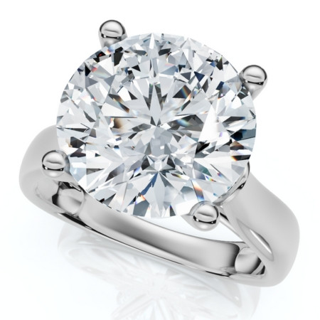 Certified 4 1/3Ct Round Diamond Engagement Ring With Accents 14k Gold Lab Grown