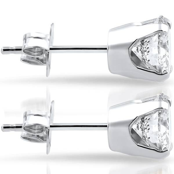 VS .65ct Diamond Studs 14K White Gold Lab Grown