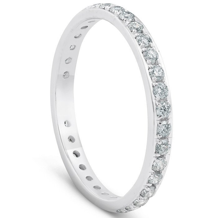1/2ct Lab Grown Diamond Wedding Ring Womens Eternity Band 10k White Gold 1/2ct Lab Grown Diamond Wedding Ring Womens Eternity Band 10k White Gold