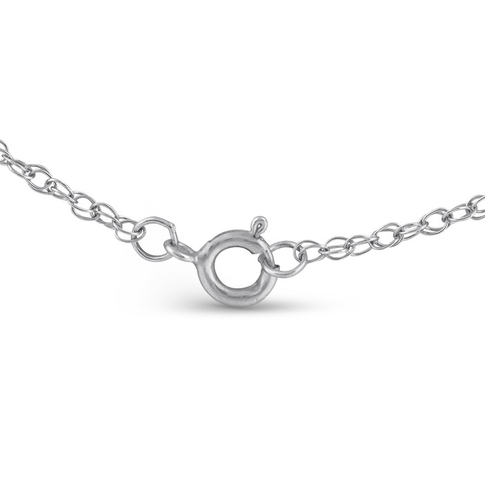 3/4Ct Diamond Heart Pendant 14k White Gold 18" Necklace Lab Grown