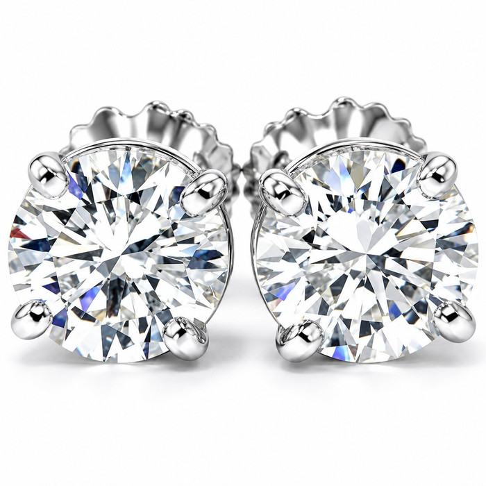 3/8Ct Lab Grown Diamond Studs 14k White Gold