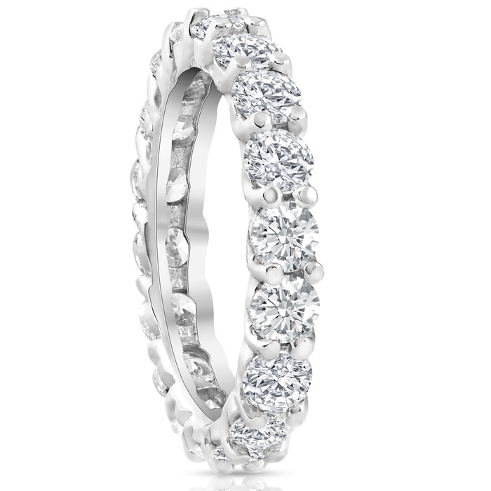 3Ct Diamond Eternity Wedding Ring Lab Grown Diamonds 14k White Gold 3Ct Diamond Eternity Wedding Ring Lab Grown Diamonds 14k White Gold