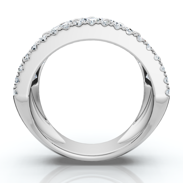 3 1/2Ct Diamond Wedding 11mm Wide Anniversary Ring 14k Gold Lab Grown