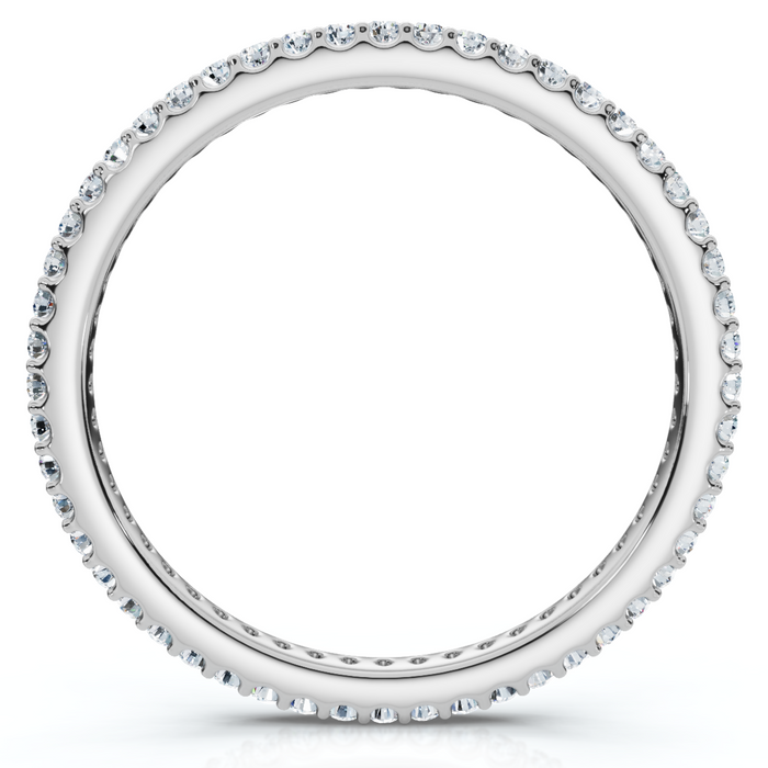 1/2 Ct Lab Grown Diamond EX3 Eternity Ring Womens Bad 14k White Gold