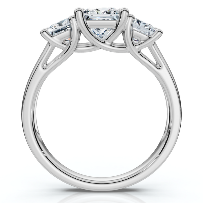 2Ct Princess Cut Diamond Engagement Ring 14k White Gold Lab Grown