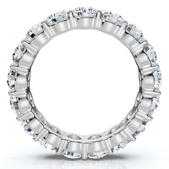 4Ct Diamond Eternity Wedding Ring Lab Grown Diamonds 14k White Gold
