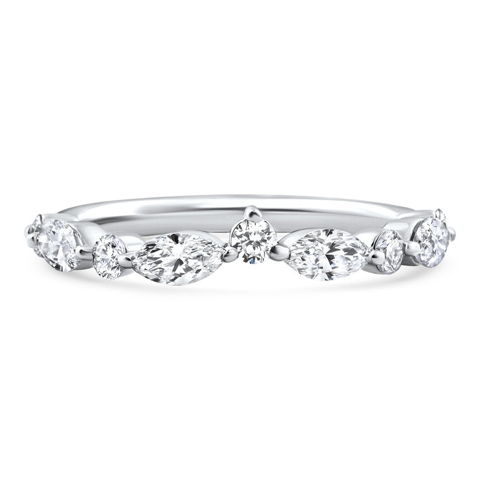 .90Ct Marquise Curved Diamond Wedding Ring 14k Gold or Platinum Lab Grown .90Ct Marquise Curved Diamond Wedding Ring 14k Gold or Platinum Lab Grown