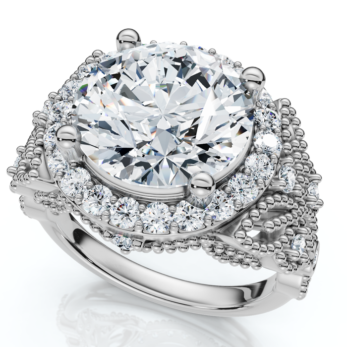 Certified 3 1/3Ct Diamond Engagement Ring 14k Gold or Platinum Lab Grown