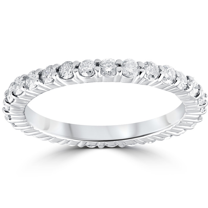 3/4Ct Diamond Eternity Ring Lab Grown Womens Anniversary Stackable Band 14k 3/4Ct Diamond Eternity Ring Lab Grown Womens Anniversary Stackable Band 14k