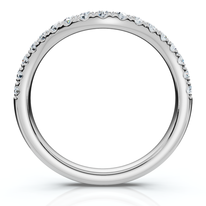 Curved Diamond Wedding Ring Enhanced 1/3Ct 14k Gold or Platinum Lab Grown