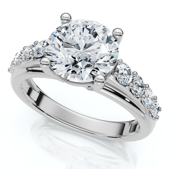 Certified 2 1/2Ct Diamond Engagement Wedding Ring Set 14k Gold Lab Grown