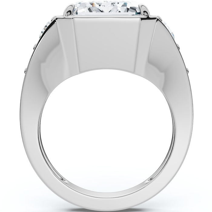 Certified 8Ct Men's Mike Emerald Diamond Anniversary Ring Gold Lab Grown