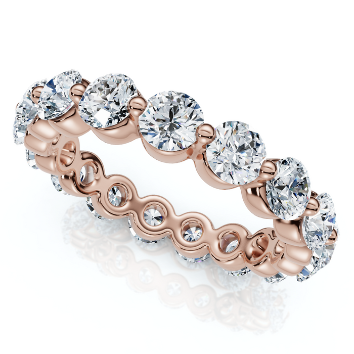 1 3/4Ct Single Prong Diamond Eternity Ring 14k Gold or Platinum Lab Grown