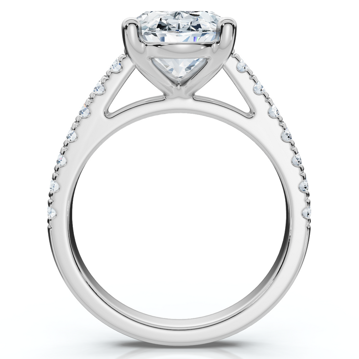 Certified 2 3/4Ct Oval Accent Diamond Engagement Ring 14k Gold or Platinum Lab G