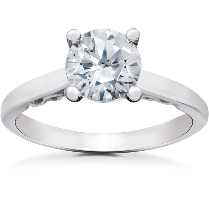 1 ct Lab Grown Eco Friendly Diamond Gabriella Engagement Ring 14k White Gold