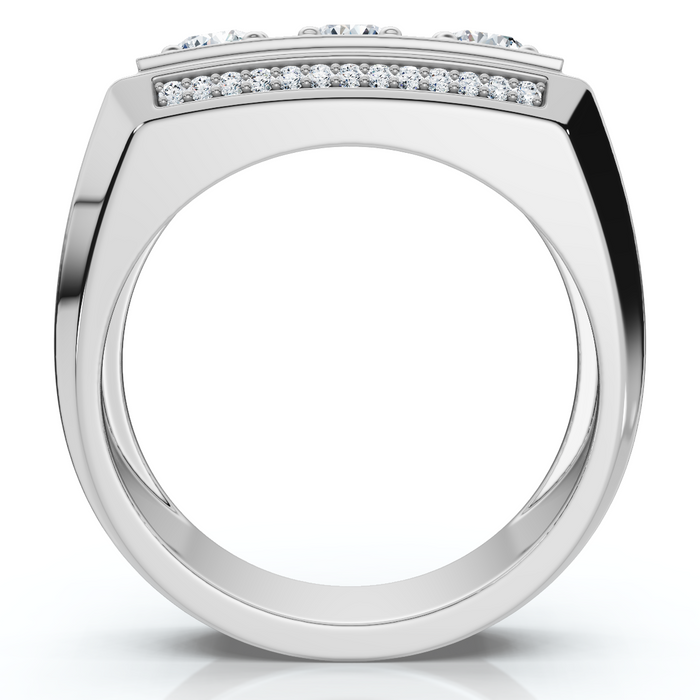 1Ct TW Men's Diamond Ring Lab Grown 14k Gold or Platinum