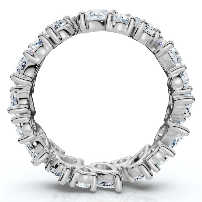 3Ct Pear & Round Diamond Eternity Ring 14k Gold or Platinum Lab Grown
