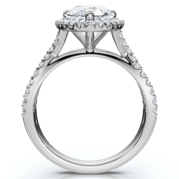 Certified 3Ct Pear Shape Diamond Engagement Ring 14k Gold or Platinum Lab Grown