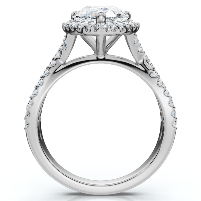 Certified 3Ct Pear Shape Diamond Engagement Ring 14k Gold or Platinum Lab Grown