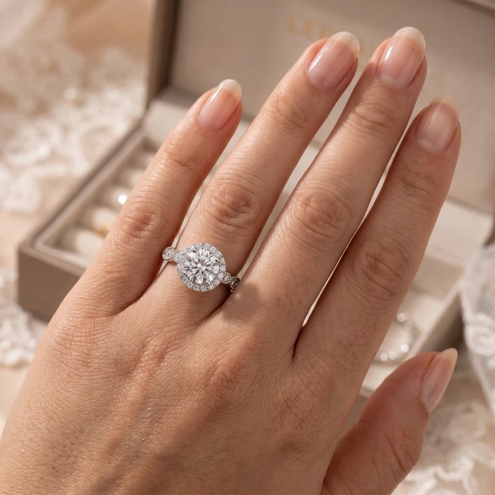 Certified 1 1/3Ct Diamond Round Engagement Ring 14k Gold or Platinum Lab Grown