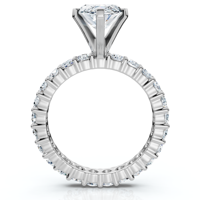 Certified 4.40Ct Marquise Eternity Engagement Ring 14k Gold or Pt Lab Grown