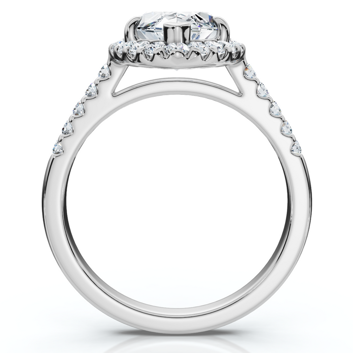 Certified 2.40Ct Marquise Halo Diamond Engagement Ring 14k Gold or Pt Lab Grown