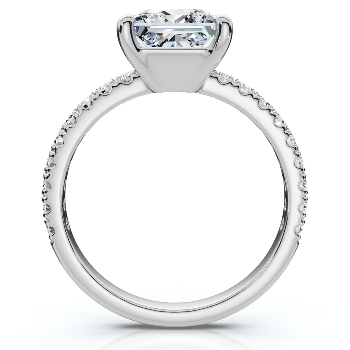 Certified 2 1/3Ct Princess Cut Diamond Engagement Ring 14k Gold or Pt Lab Grown