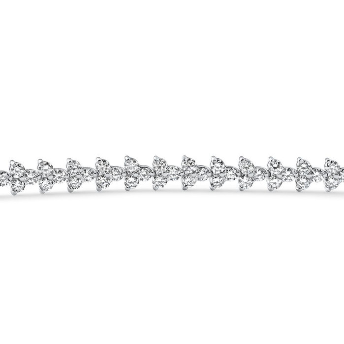 4.25Ct Diamond Olivetta Tennis Bracelet 14k Gold Lab Grown 7"