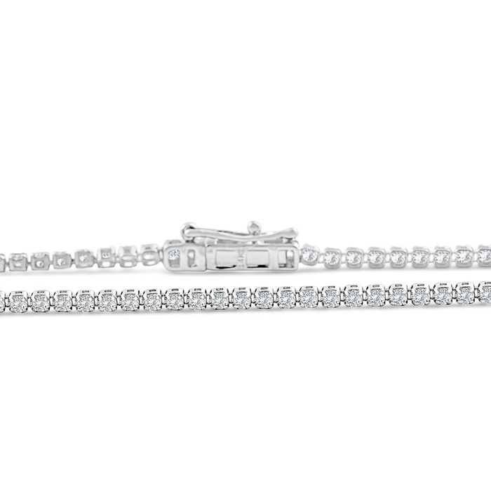 4Ct Diamond Lightweight 7" Tennis Bracelet 14k Gold Lab Grown