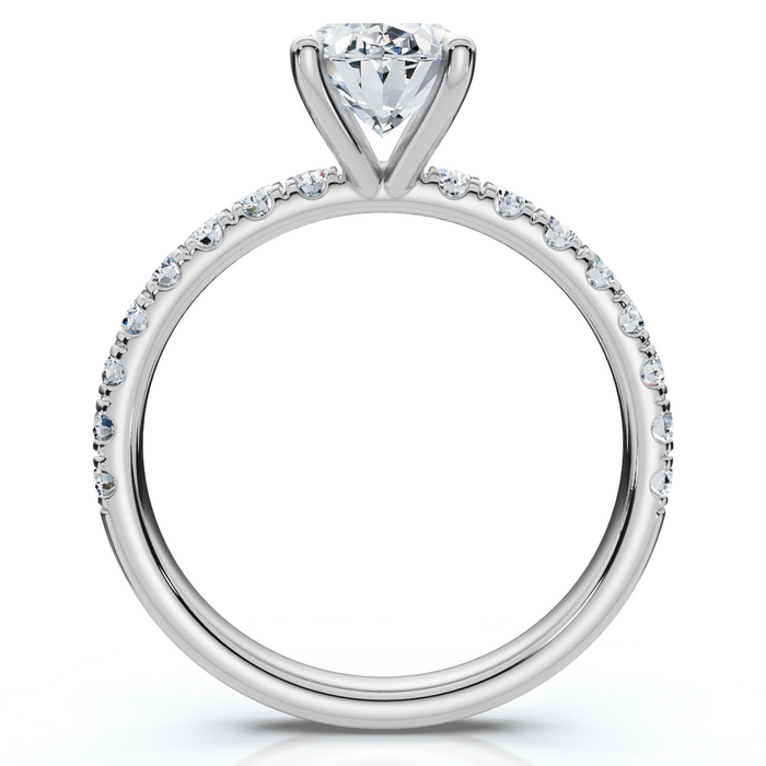 1 1/2Ct Oval Diamond Engagement Ring 14k White Yellow or Rose Gold Lab Grown