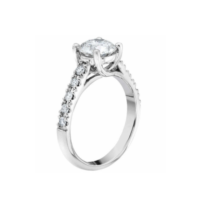 1 3/4 Ct Diamond Engagement Ring Lab Grown 14k White Gold 1 3/4 Ct Diamond Engagement Ring Lab Grown 14k White Gold