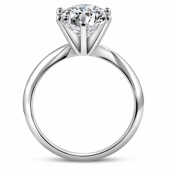 Certified 3CT Platinum Oval Diamond 6-Prong Solitaire Engagement Ring Lab Grown