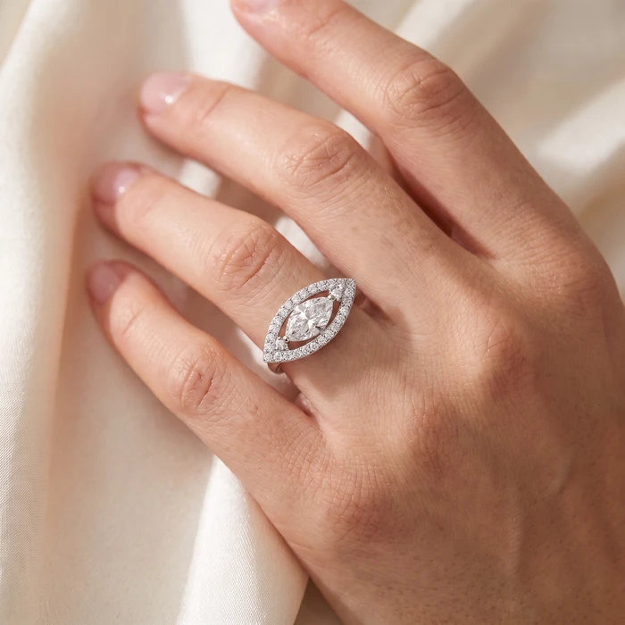 1Ct Marquise Katseye Diamond East to West Ring Gold Lab Grown