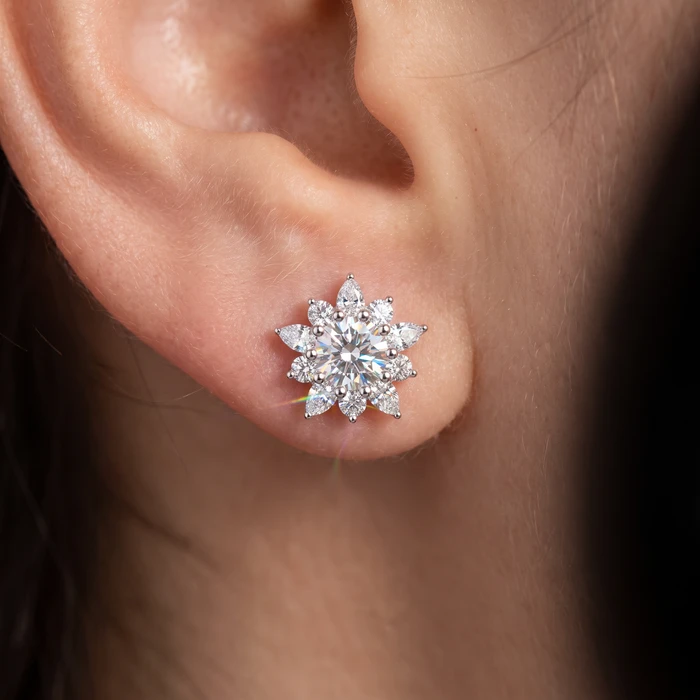 Certified 6 1/2 Cttw Amanda Lab-Grown Diamond Earrings in 10K Gold