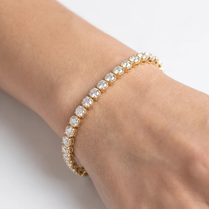 8.80Ct Diamond Angelica Tennis Bracelet Gold 7" Lab Grown