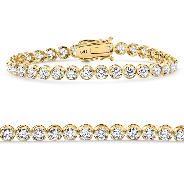 8.80Ct Diamond Angelica Tennis Bracelet 14k Gold 7" Lab Grown