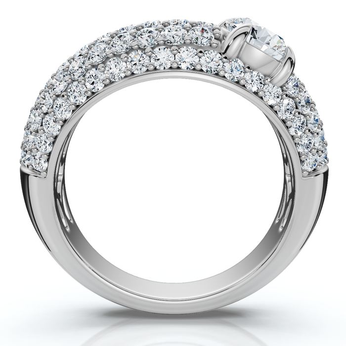1 1/2Ct Pave Kimberly Diamond Anniversary Ring 14k Gold or Platinum Lab Grown