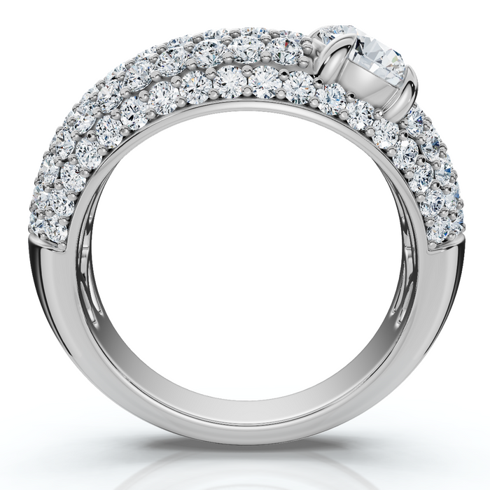 1 1/2Ct Pave Kimberly Diamond Anniversary Ring 14k Gold or Platinum Lab Grown