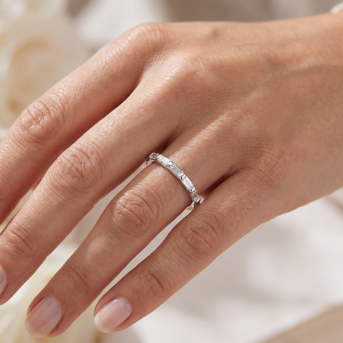 1/2Ct Baguette Diamond Anniversary Stackable Band 14k Gold or Platinum Lab Grown