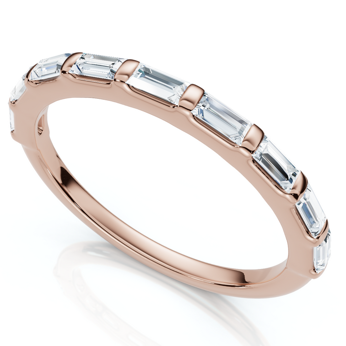 1/2Ct Baguette Diamond Anniversary Stackable Band 14k Gold or Platinum Lab Grown