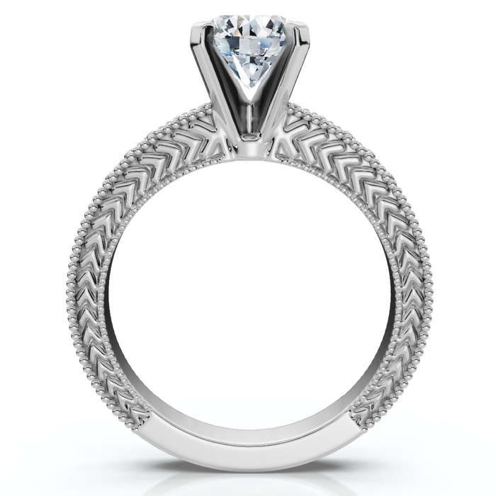 Certified 1.60Ct Vintage Diamond Engagement Ring 14k Gold or Platinum Lab Grown