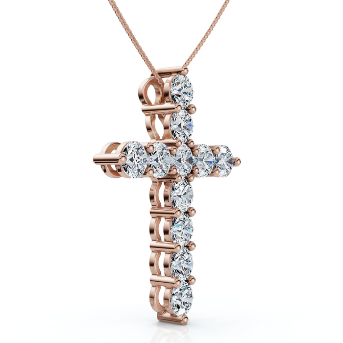 2Ct TW Diamond Cross Women's Necklace 14k Gold Lab Grown 1" Tall 2Ct TW Diamond Cross Women's Necklace 14k Gold Lab Grown 1" Tall