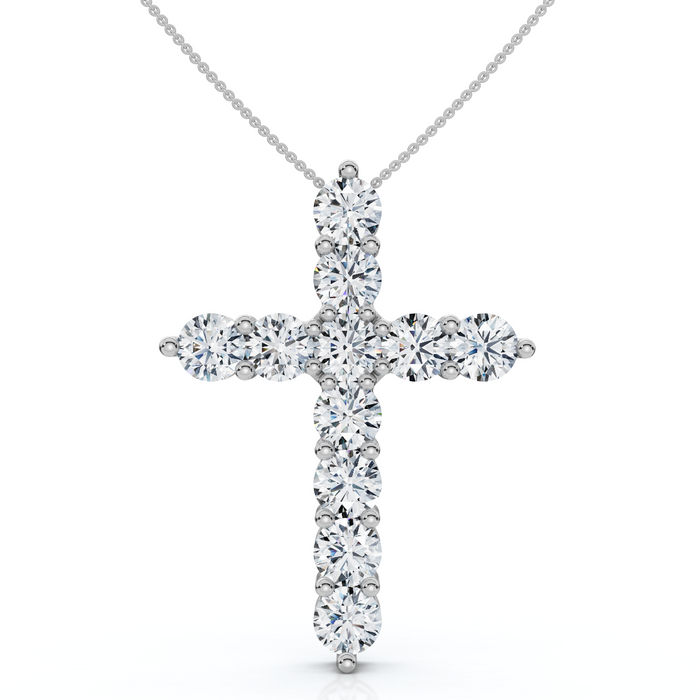 2Ct TW Diamond Cross Women's Necklace 14k Gold Lab Grown 1" Tall 2Ct TW Diamond Cross Women's Necklace 14k Gold Lab Grown 1" Tall